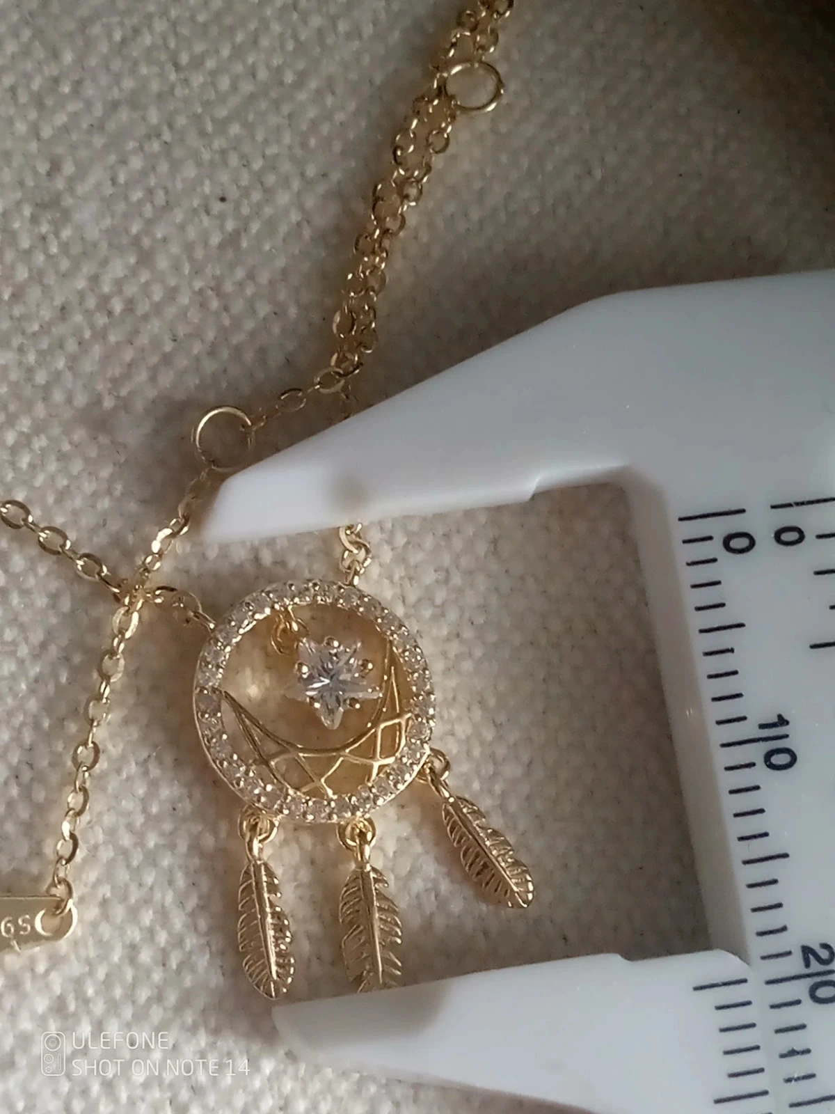 Collier bohème attrape rêve plaqué or – photo 4